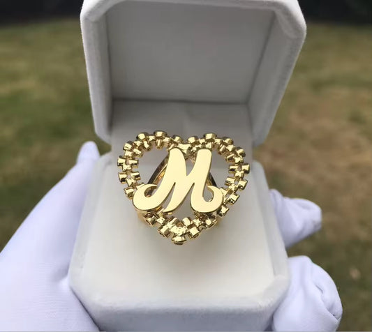 CUSTOM INITIAL ROLLIE RINGS