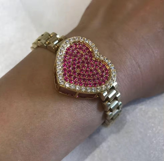 CUSTOM ROLEX HEART BRACELET