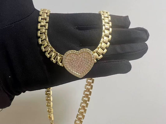 HEART ROLLIE  CHAIN